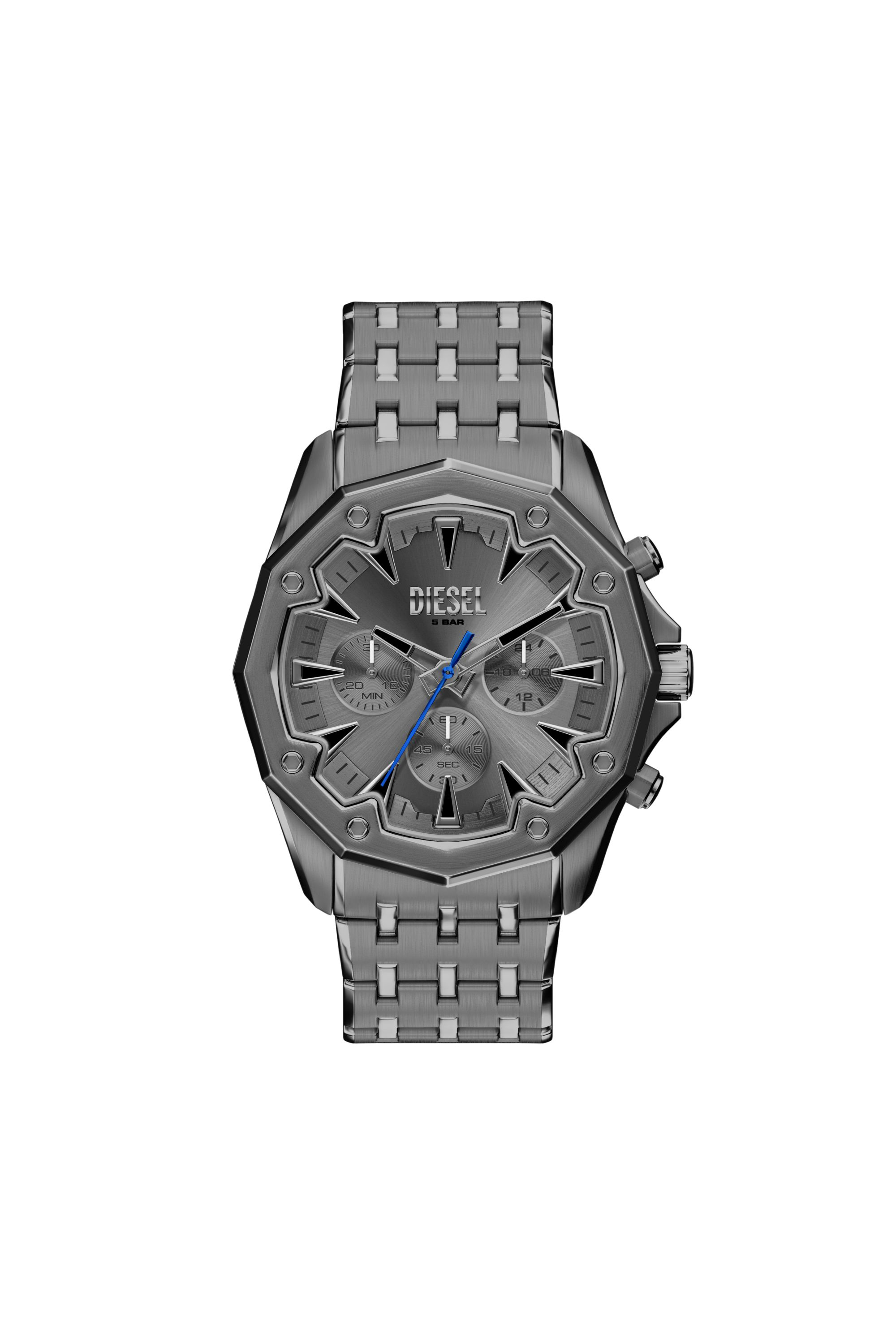 Diesel - DZ4708 WATCH, Man's Stinger Gunmetal Stainless Steel Watch in Grey - 1