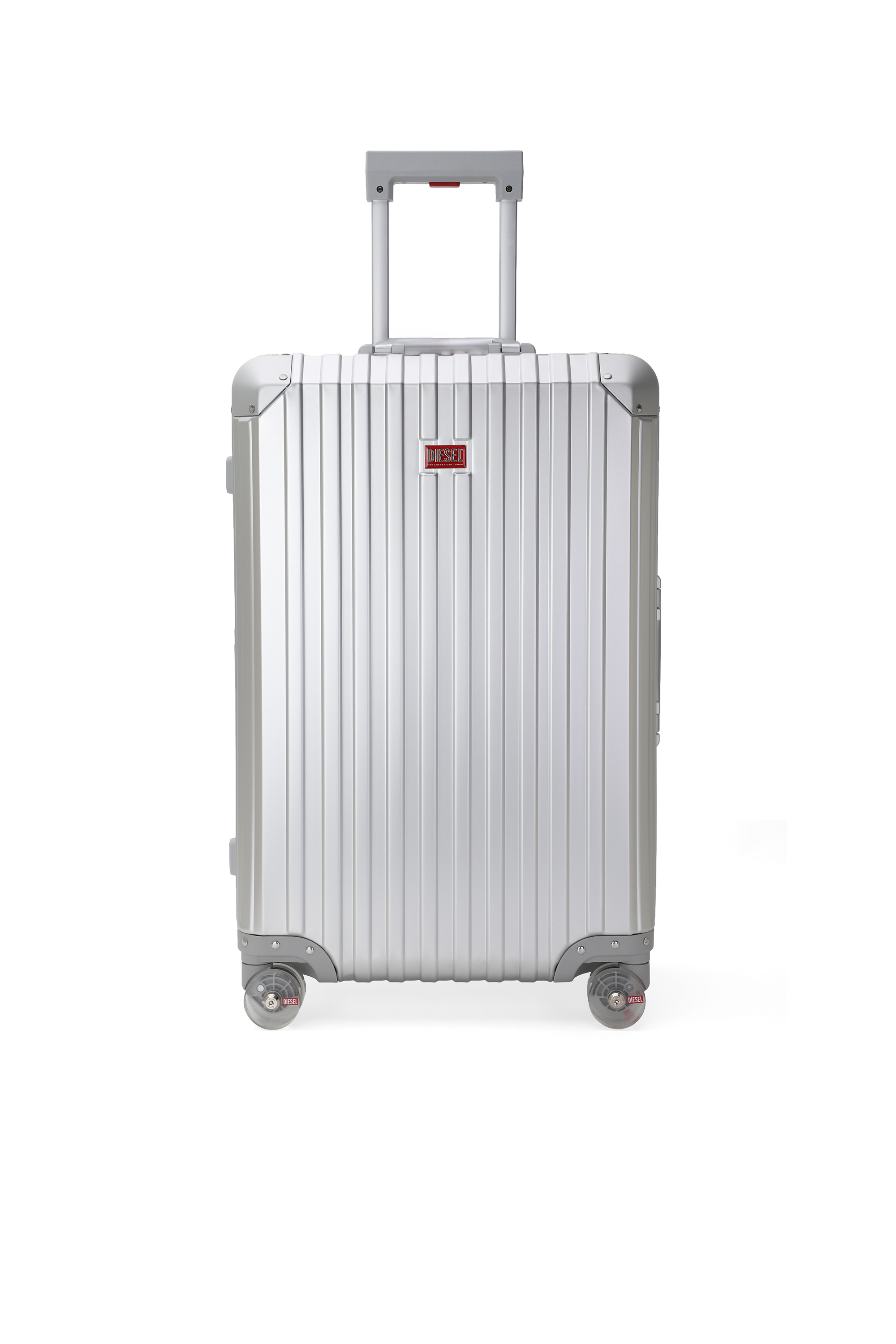 Diesel - DIESEL ALUMINUM TROLLEY- DSL002, Unisex's Aluminum suitcase size M in Silver - 1