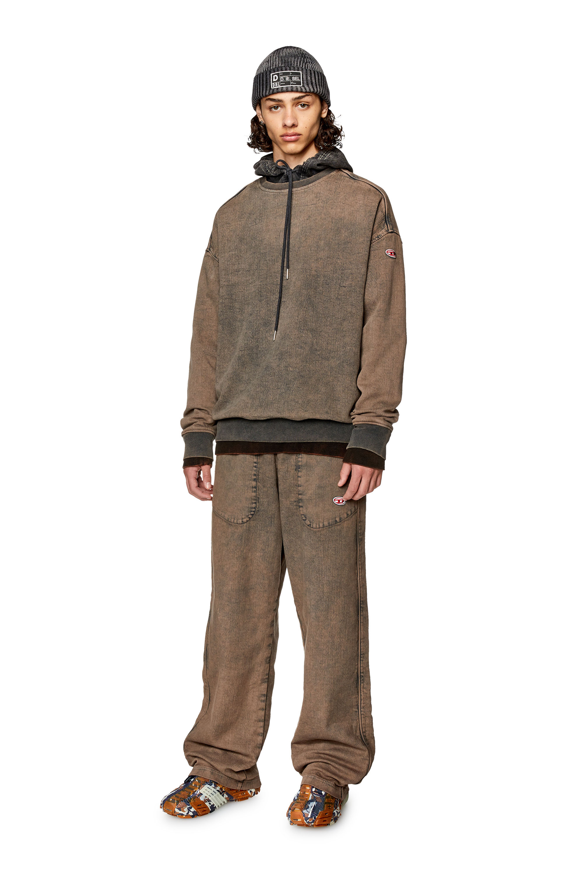 Diesel - D-Martians Track Denim 09H04 Straight, Light Brown - Image 4