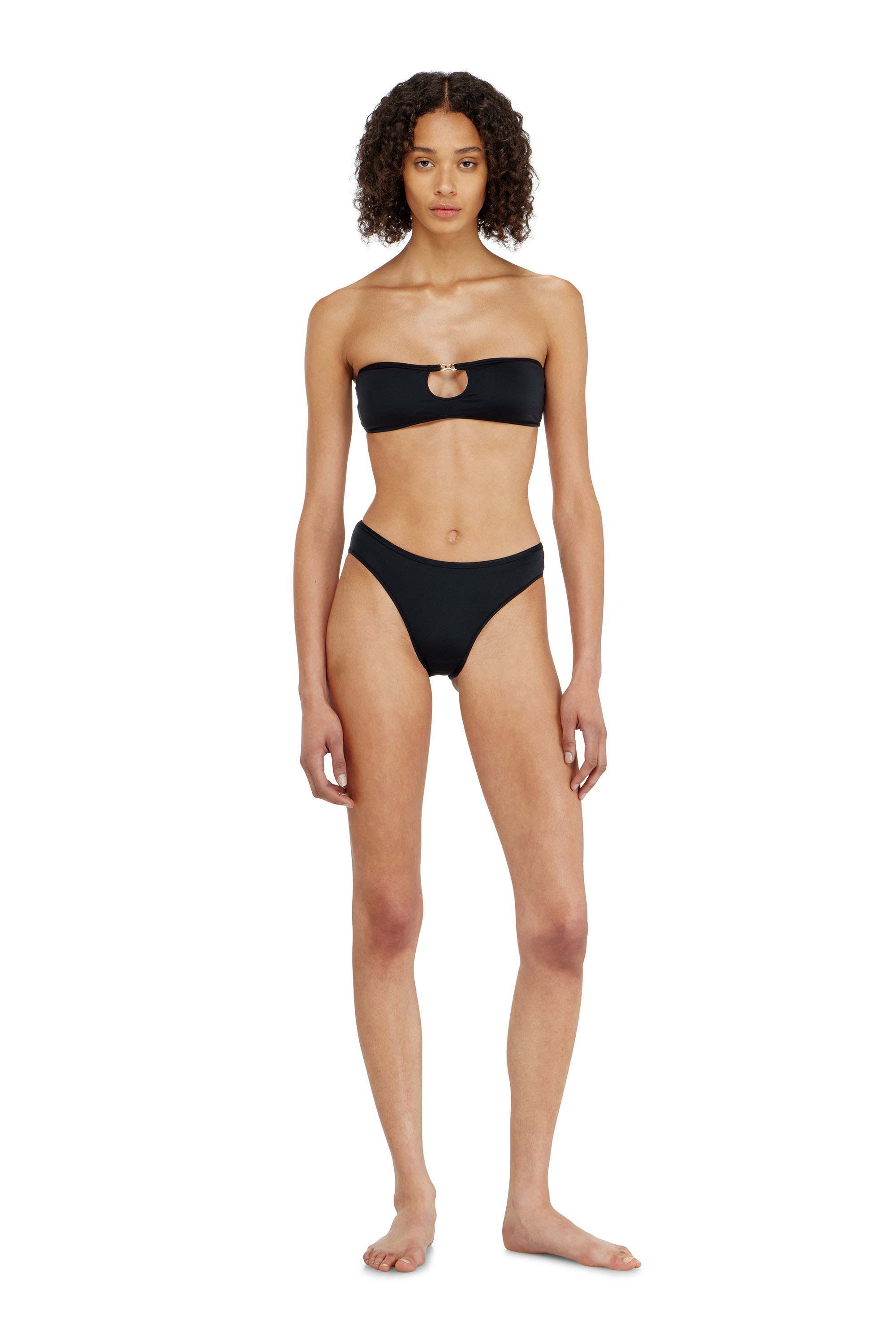 Diesel - ROCHELLE-UTLT, Woman's Bandeau bra in with metal Oval D in Black - 3