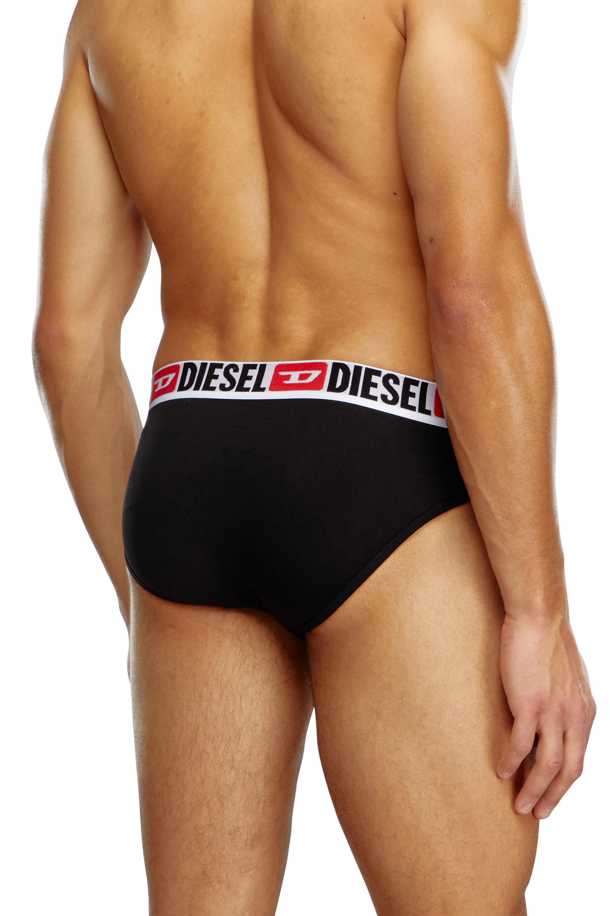 UMBR-ANDRETHREEPACK, Black/White Diesel - UMBR-ANDRETHREEPACK, Man's Three-pack of solid-colour briefs in Black/White - 4