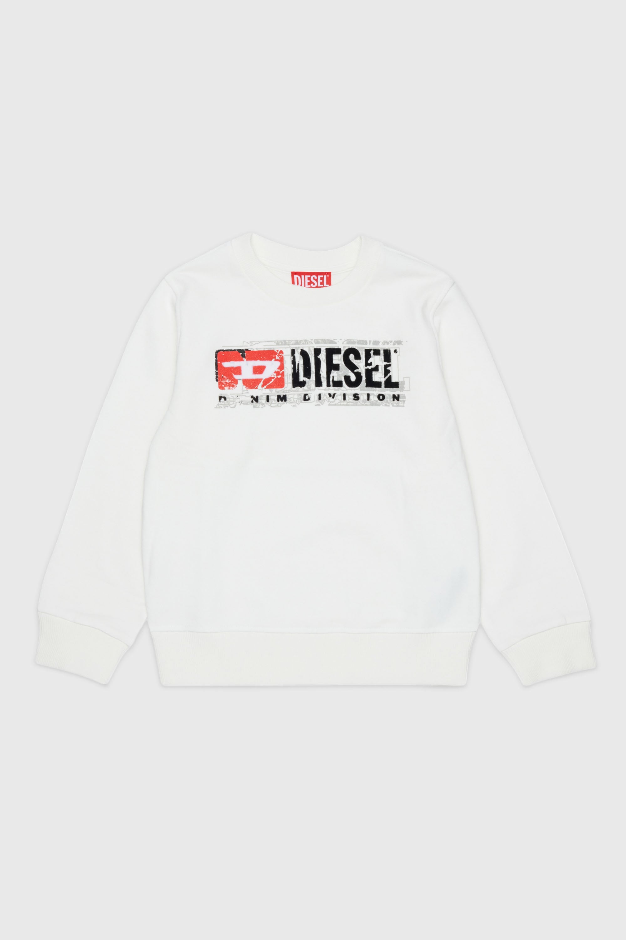 Diesel - SLOMIX, Man's Sweatshirt with distressed-effect logo in White - 1