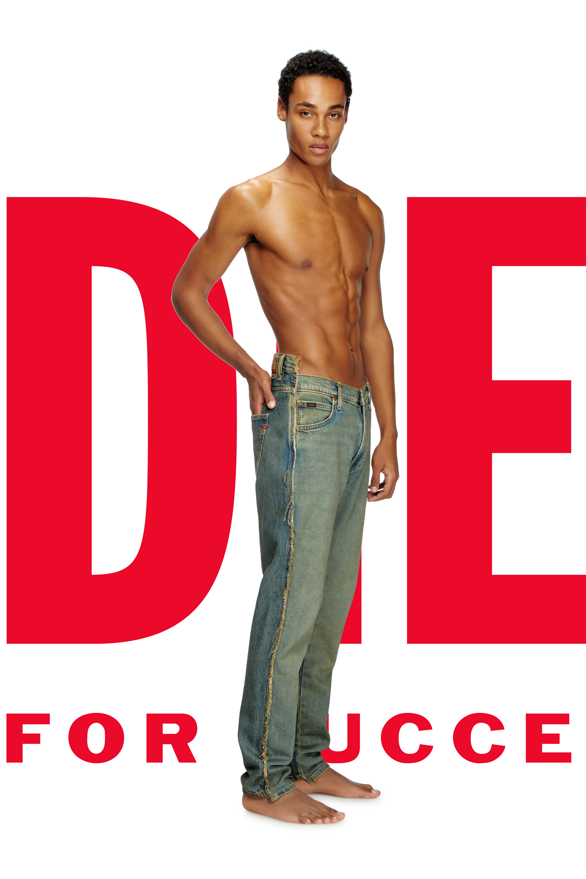 Diesel - Man's Regular Jeans Dieseloves 04 09M98, Dark Blue - 2