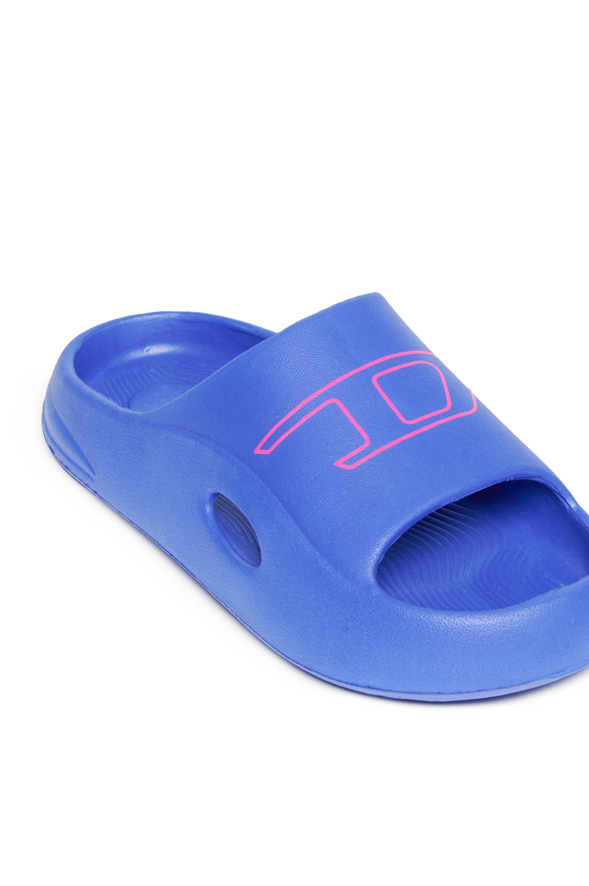 Diesel - SA-CHUNCKY D, Unisex's EVA pool slides with logo print in Blue - 4