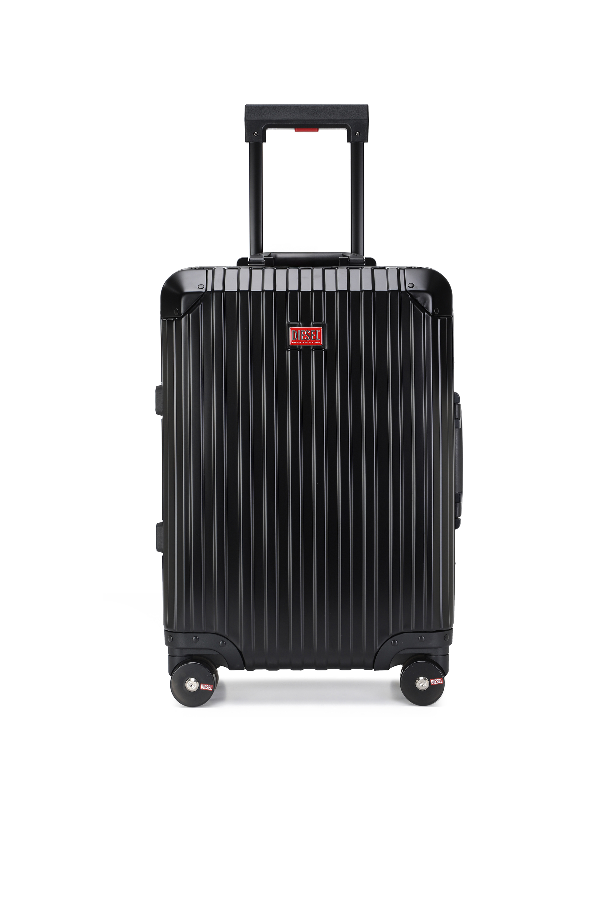 Diesel - DIESEL ALUMINUM TROLLEY- DSL002, Unisex's Aluminum suitcase size S in Black - 1