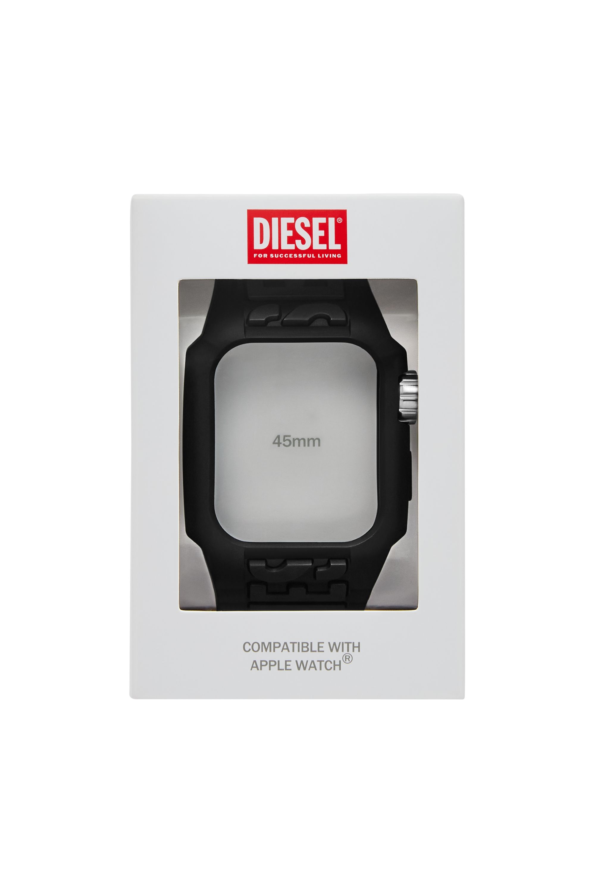 Diesel - DSS020, Unisex's Black TPU Unibody Band for Apple Watch® in Black - 2