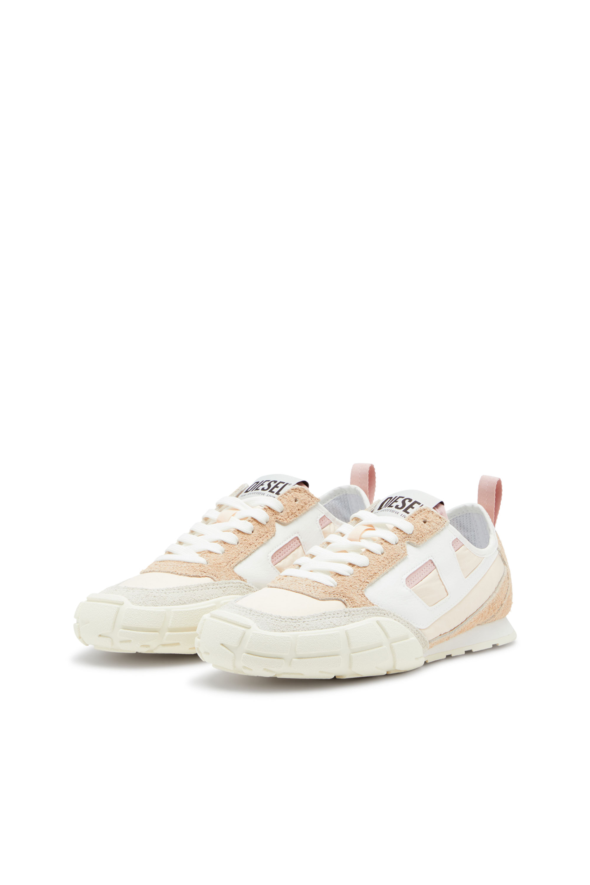 S-PAGODHA LOW W, Beige Diesel - S-PAGODHA LOW W, Woman's S-Pagodha-Sneakers in leather, suede and ripstop in Beige - 8