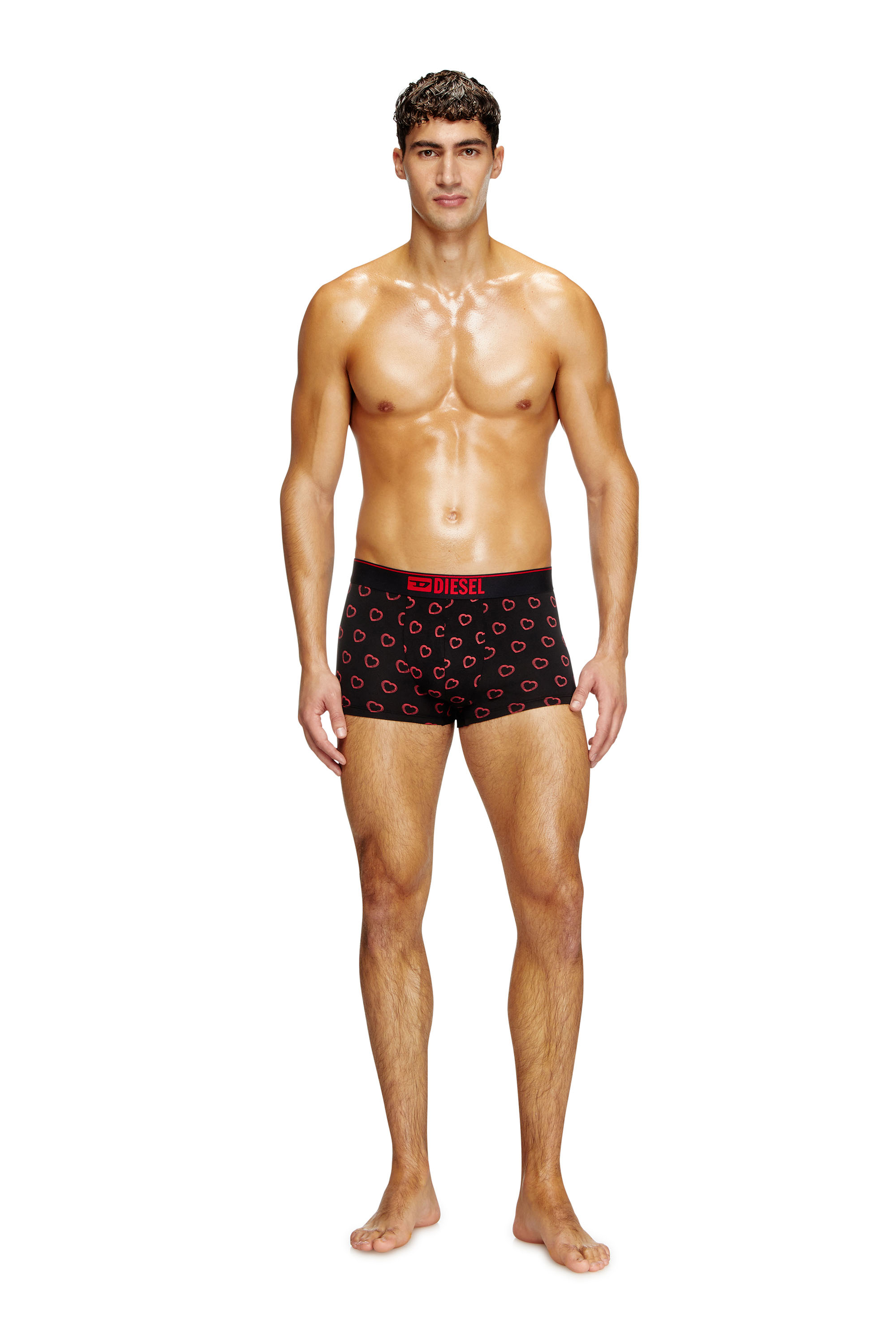 Diesel - DAMIEN-GFT-3PACK, Man's Three-pack boxer briefs with heart motif in Red/Black - 2