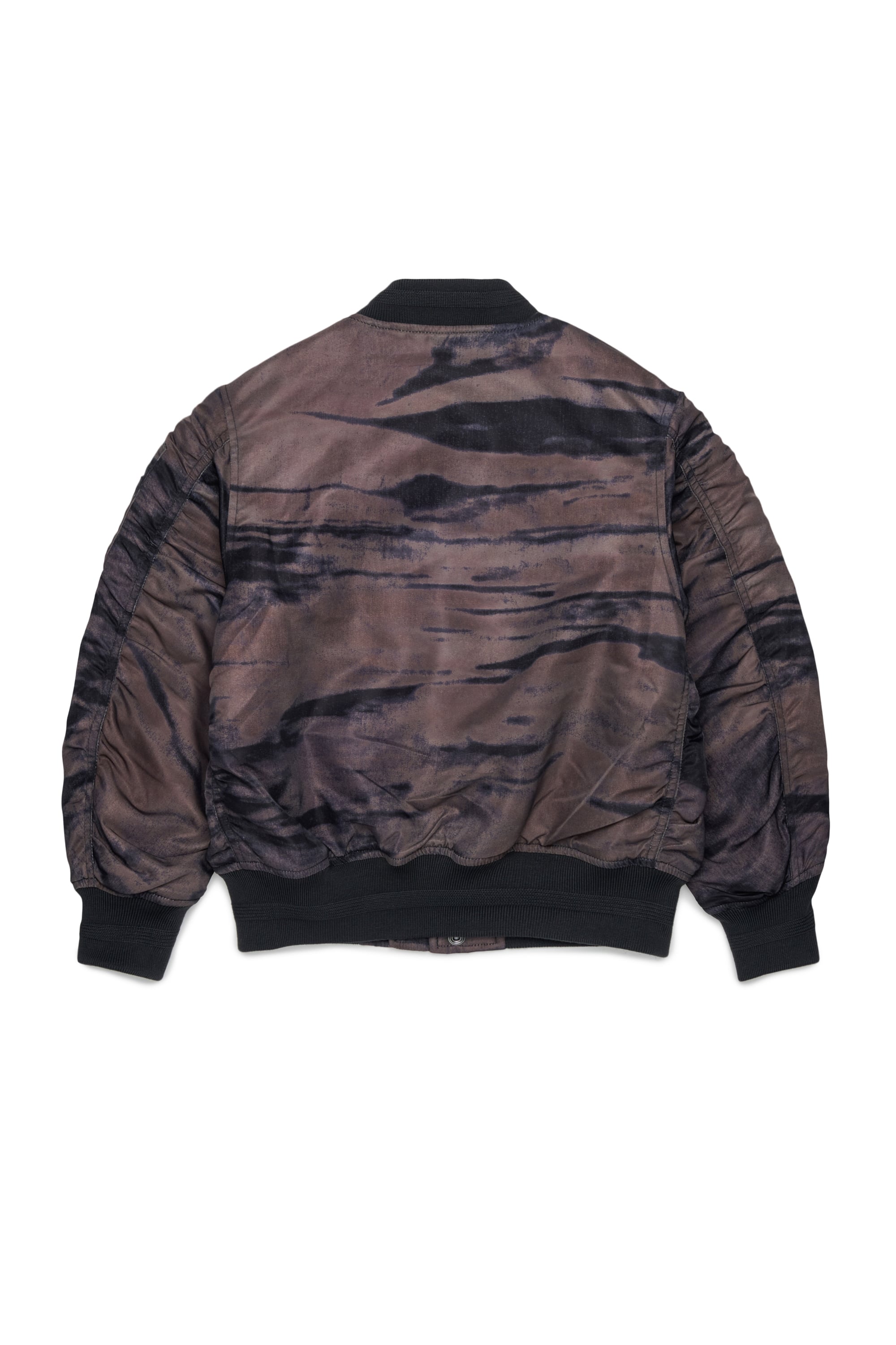 Diesel - JAKEPSDLBZ, Man's Nylon bomber jacket with quilted lining in Green - 2