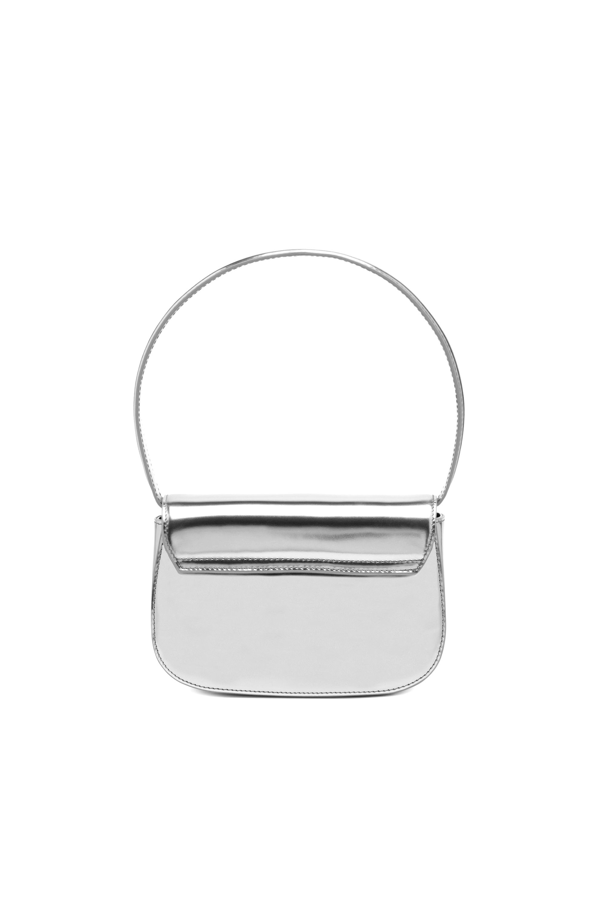 1DR, Silver Diesel - 1DR, Woman's 1DR-Iconic shoulder bag in mirrored leather in Silver - 2
