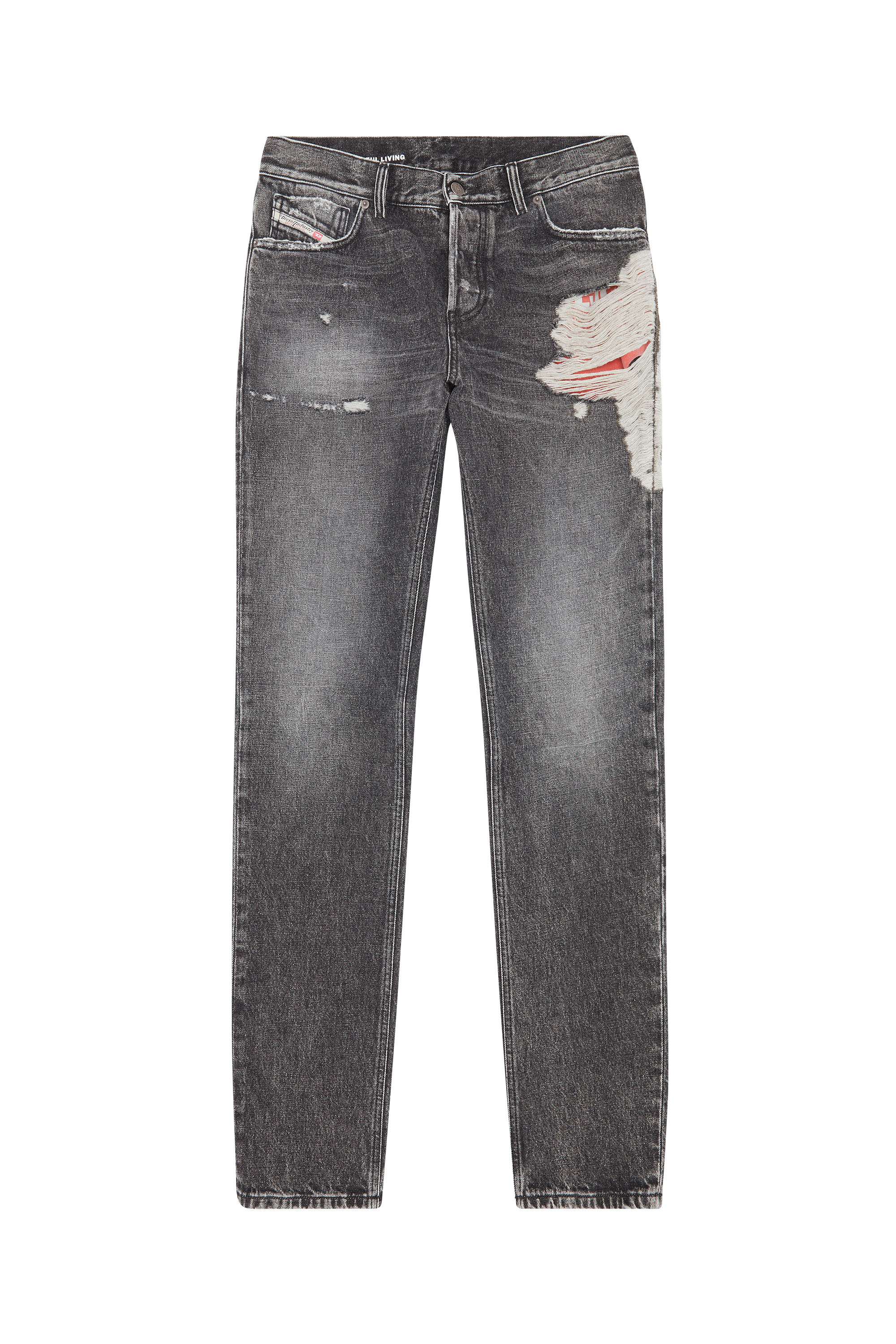 Diesel - Straight Jeans 1995 D-Sark 007S1, Black/Dark grey - Image 5