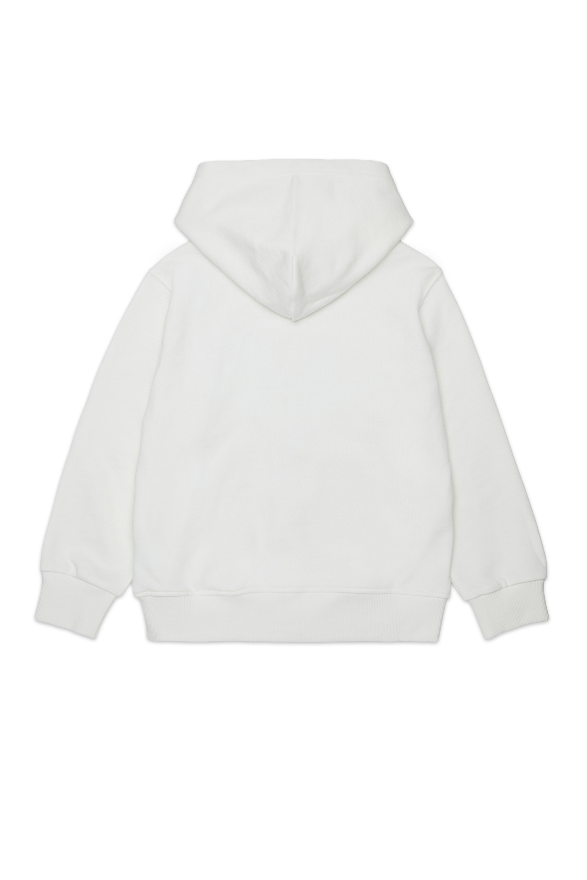 Diesel - SLOGY OVER, Man's Zipped hoodie with maxi print in White - 2
