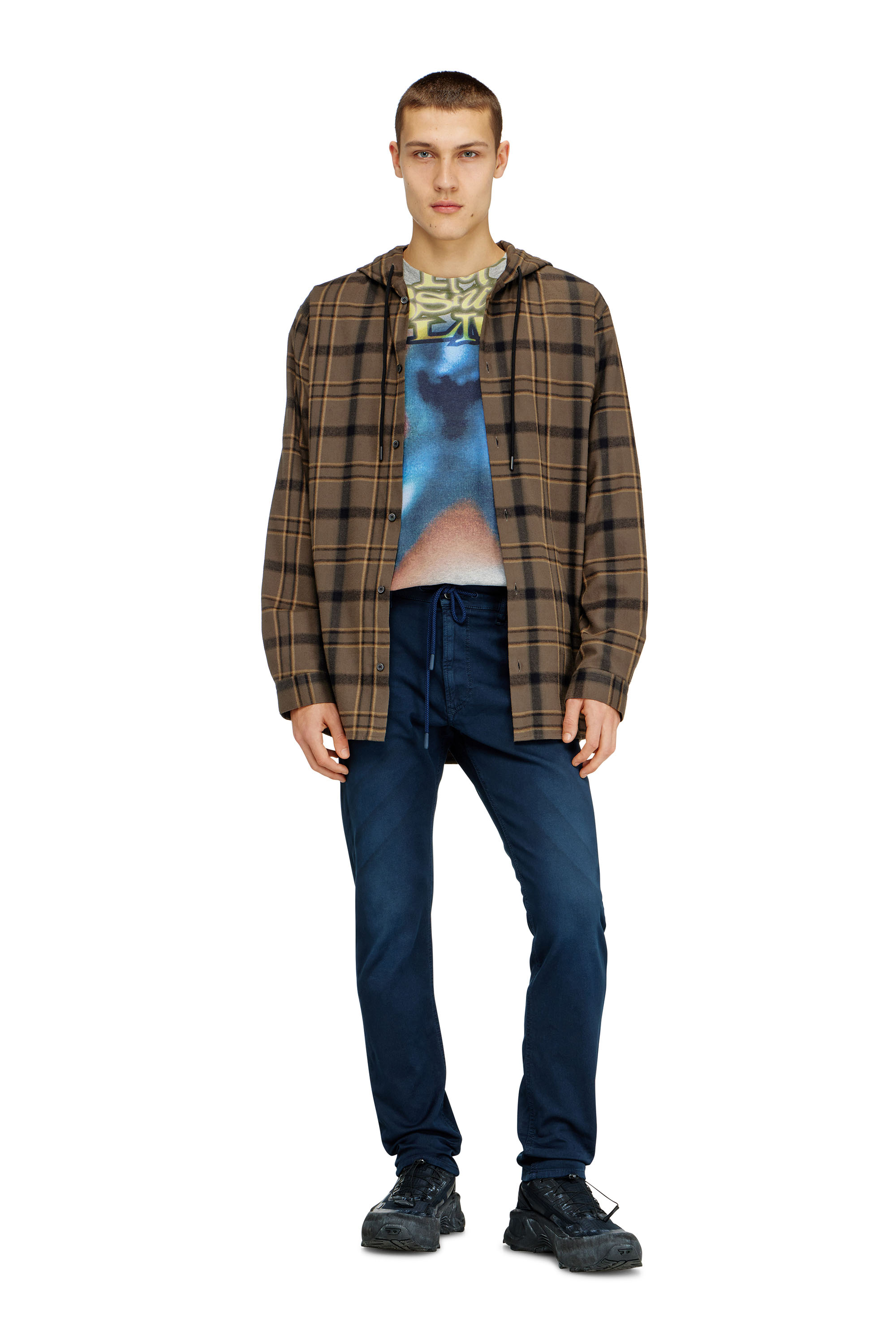 Diesel - Man's Regular 2032 D-Krooley Joggjeans&reg; 0670M, Blue - 1