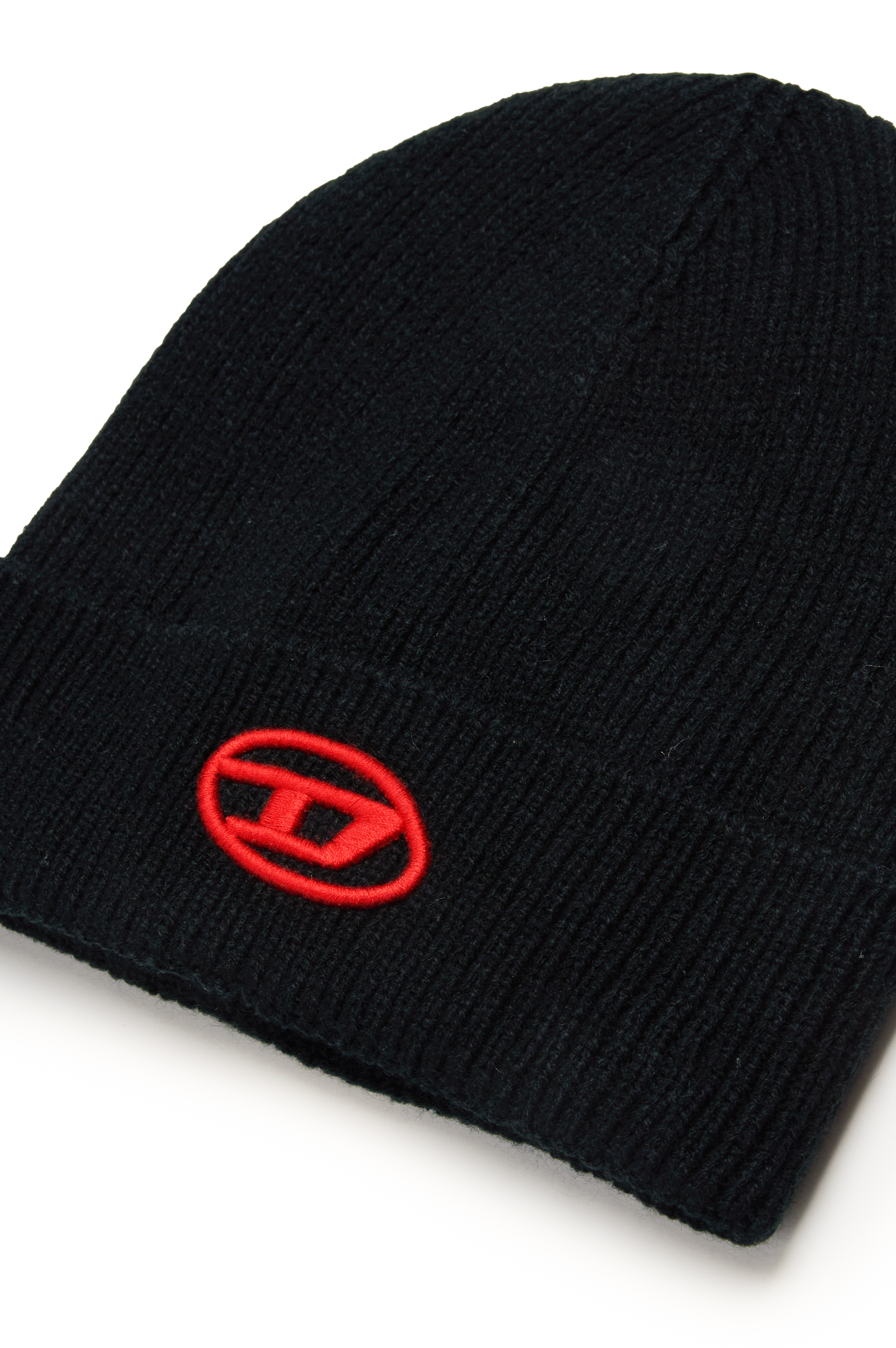 Diesel - FCODERFULLYTX, Unisex's Beanie with logo embroidery in Black - 3