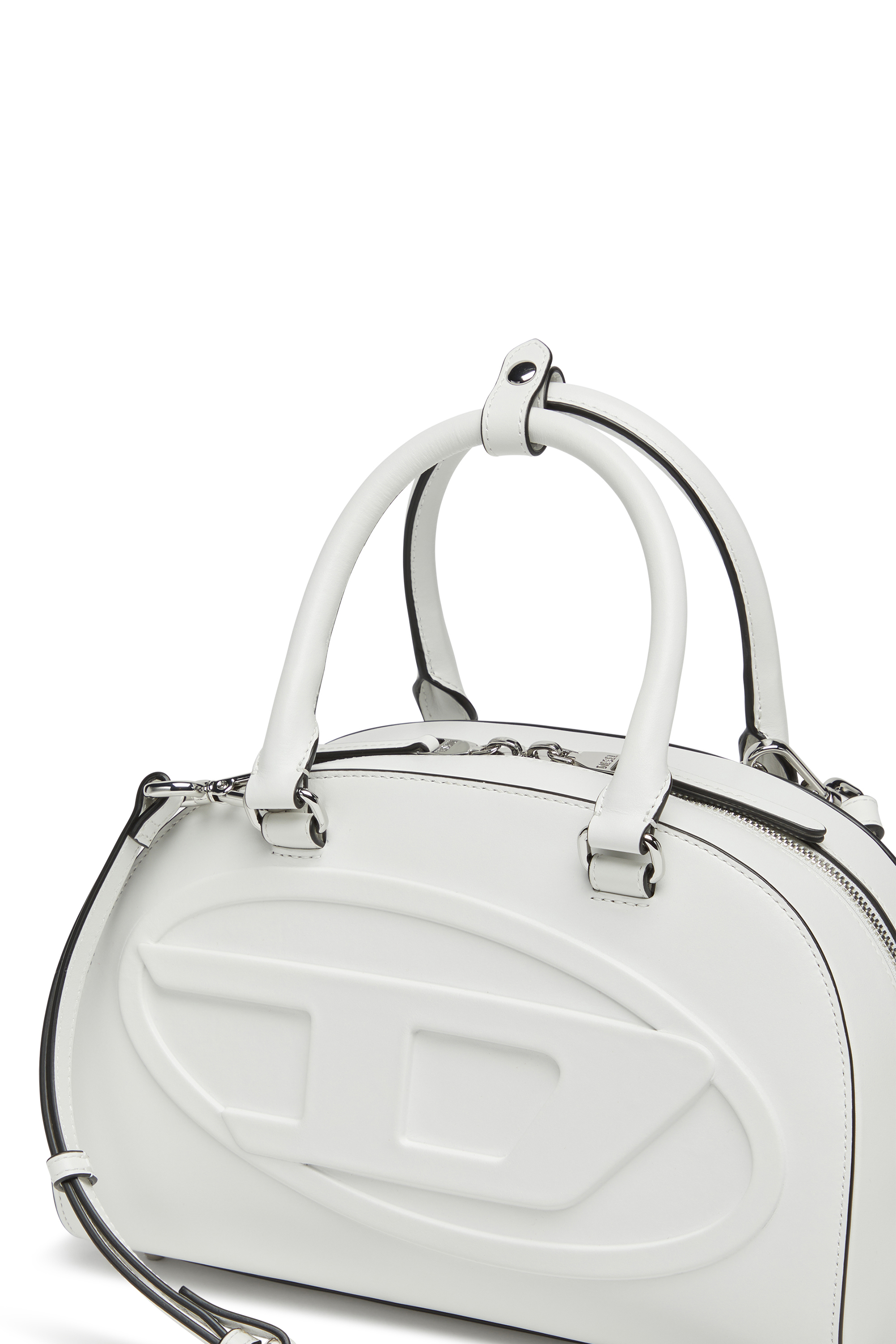 最新作！ロゴ！１DR【DIESEL】ディーゼル 1dr dome top handle 1DR DOME TOP HANDLE 1DR Dome-Leather bowling bag｜ブラック