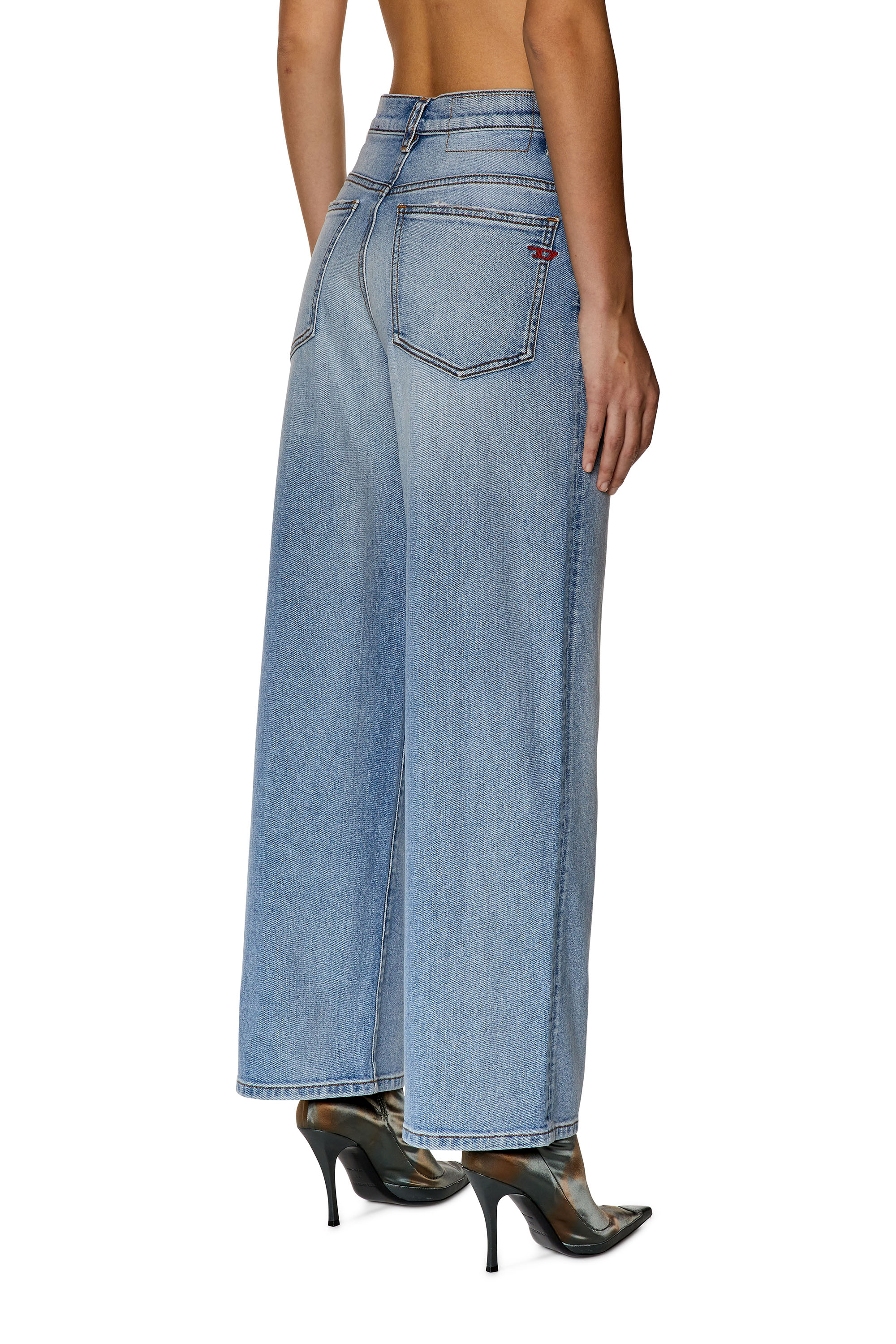 Diesel - 2000 Widee 0AJAT Bootcut and Flare Jeans, Light Blue - Image 2