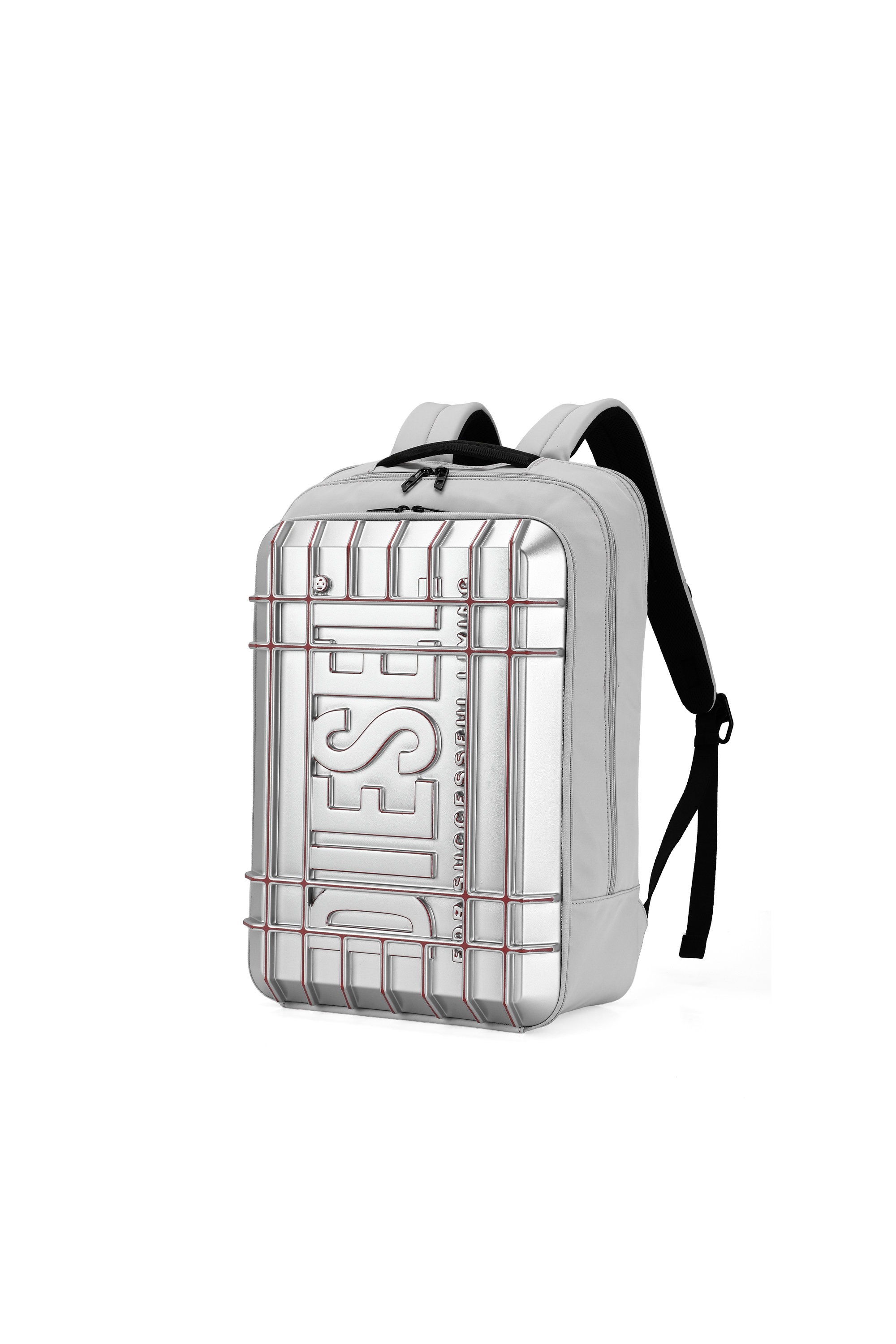 Diesel - DIESEL PC STRONG IMAGE BACKPACK- DSB005, Unisex's Rugged travel backpack in Silver - 2